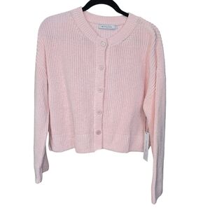 Stitches & Stripes Reese Cardigan Ballet Pink Button Front Sweater NWT Size Sm.